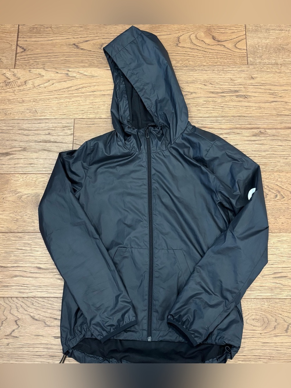 Adidas Black Hooded Windbreaker Jacket